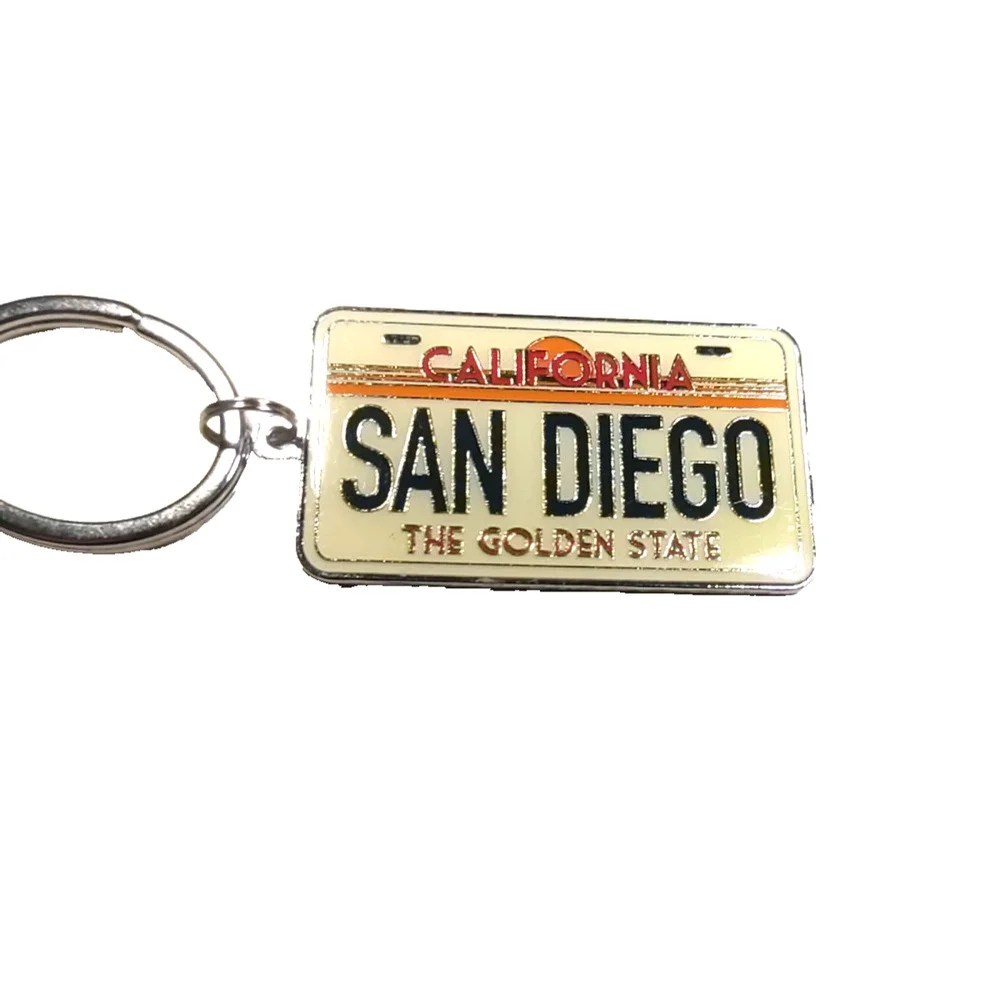 California The Golden State Keychain License Plate